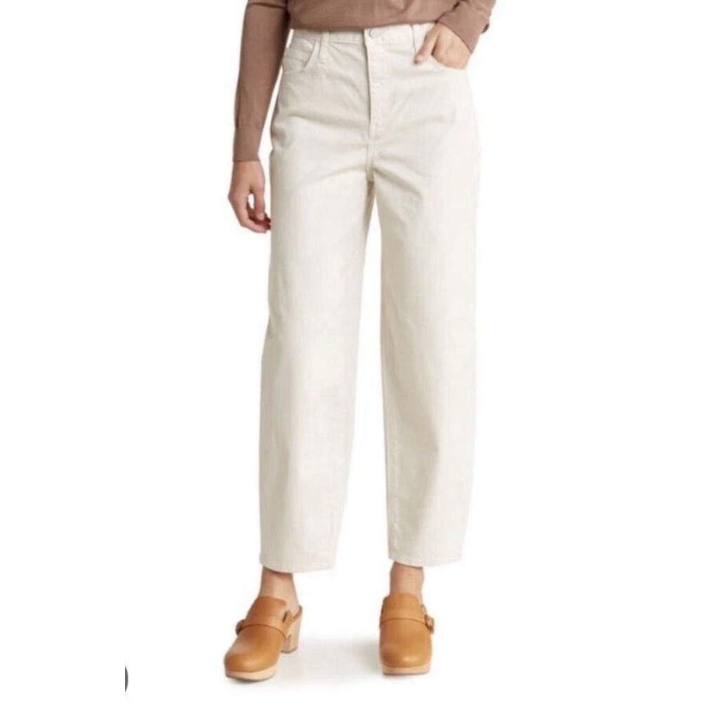 Frame Denim Ultra High-Rise Barrel Jeans / Pants Size 25, Bone Retail $268